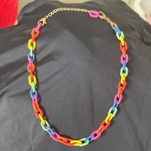 Multicolor/rainbow Chain Link Necklace